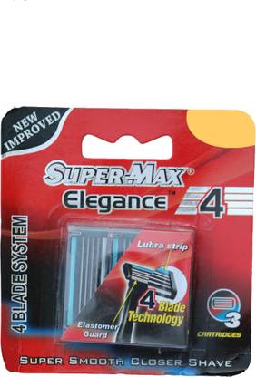 Super Max Elegance 4 Blade razor(set of 4)