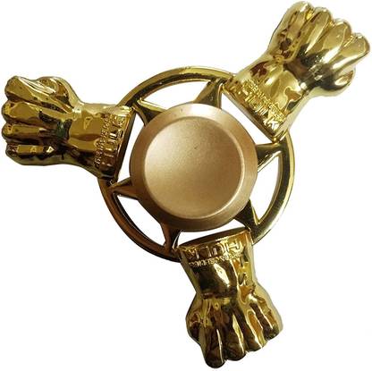 Optimus traders Superhero hand gold Logo Full Metal Hand fidget Wind Spinner with metal bearings