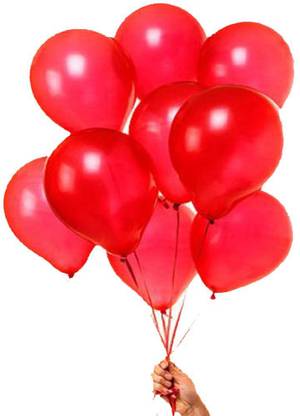 AMFIN Solid AN -Metallic Ballons Red Balloon