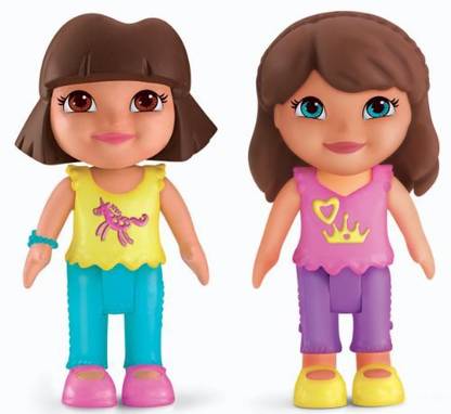 NICKELODEON Fisher-Price Dora The Explorer Playtime Together Dora And Me Play Dates : Dora And Brunette Friend