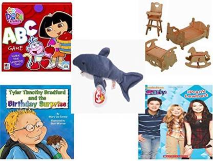 Generic Children'S Bundle - Ages 3-5 [5 Piece] - Dora The Explorer: Abc Game - 3-D Wooden Puzzle Dollhouse Bedroom Furniture Set Toy - T