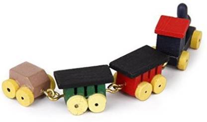 1/12 Doll house Miniature Wooden Carriages and Train Toy Set YEG 