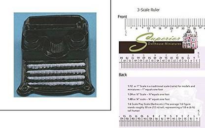 Generic Dollhouse Miniature Black Typewriter