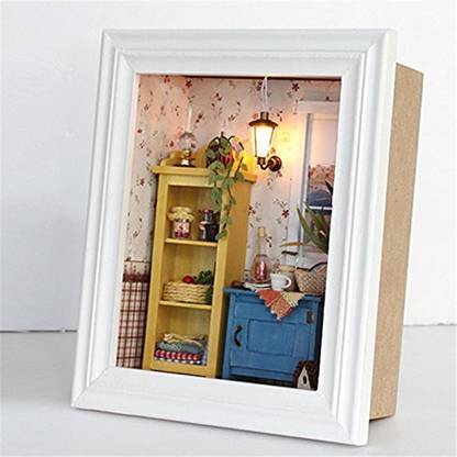 Longshow Dollhouse Miniature Furniture Photo Frame Diy Unfinished Wood Picture Frame Great For Kids Art Craft Projects 01
