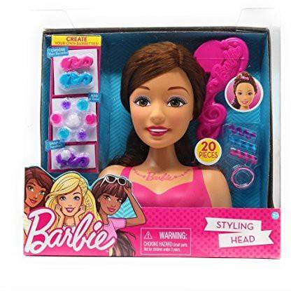 Just Play Barbie Fab Friends 20-Piece Styling Head Set - Brunette