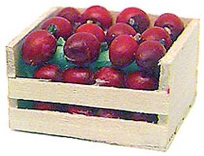 Multi Minis Dollhouse Miniature 1:12 Scale Crate Of Apples