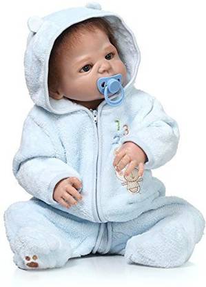 Generic Herin Reborn Baby Doll Silicone Full Body, Lifelike Realistic Newborn Babies Doll, Bath Nursing Toy Women Treats 22In 56Cm, Boy