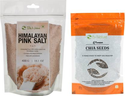 By Nature Health Boost - Himalayan Pink Salt & Chia Seeds Combo