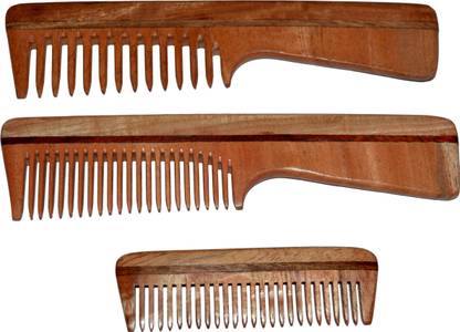 BLITHE FINE TOOTH REGULAR, WIDE TOOTH DETANGLER & POCKET NEEM WOOD COMB