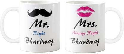 GNS Mrs. & Mr.Bhardwaj -Anniversary Love Valentine 02 Ceramic Coffee Mug