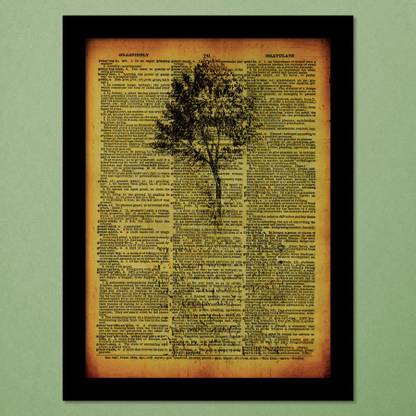 Leonardo da Vinci Tree Drawing Dictionary Art Print Paper Print