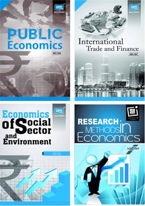 IGNOU Master Of Arts In Economics (MEC) 2nd Year Combo Of Four Books MEC 6,MEC 7,MEC 108,MEC 109, In English Medium Including Solved Question Papers