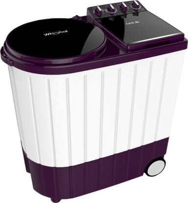 Whirlpool 9.5 kg 5 Star, Hard Water wash Semi Automatic Top Load Washing Machine Purple, White