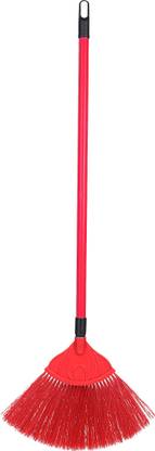 GLOBAL CHAIN Long Stick V- Shape Fan Broom Plastic Wet and Dry Broom