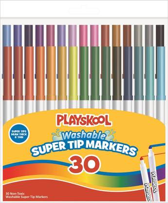 PLAYSKOOL Washable Super Tip Markerd Marqueur Pointe Fine Lavable 30