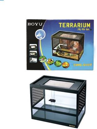 BOYU TERRARIUM CWG-500T | Cute Terrarium Pet Reptile Cage | Crab, Snake, Chipmunk, Scorpion, Turtle, Frog, Chameleon, Spider, Tortoise, Hamster, Squirrel, Hedgehog, Ferret, Guinea Pig, Mouse, Rabbit, Lizard House