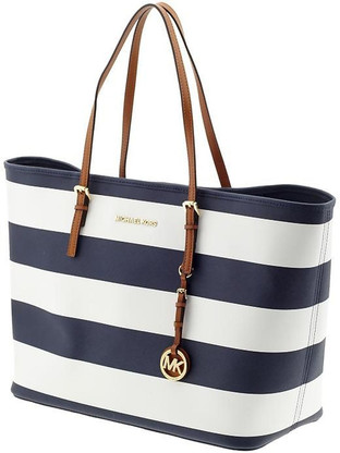 michael kors striped tote