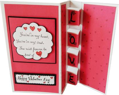 RMantra Handmade For you My Love 3D Card / Valentine Day Card Greeting Card