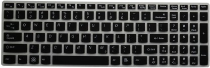 15.6-inch Laptop Saco Chiclet Keyboard Skin for Lenovo G50-45 Notebook 80E30142IN Black with Clear