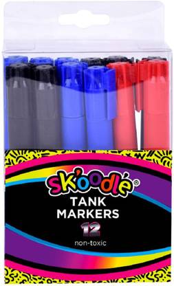 SKOODLE Tank Marker - 12 Pk Assorted For Kids Activity