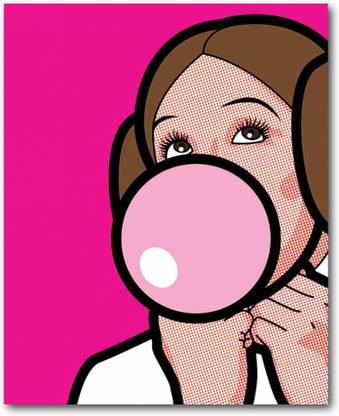 Star Wars Princess Leia Organa Bubble Gum Pop Art Canvas Art - 12 x 15 Inch (Stretched) Canvas Art