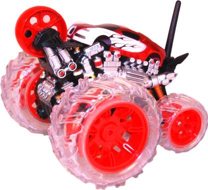 Toy House Rolling Cyclone Wheel 360° Rotation RC Car, Red