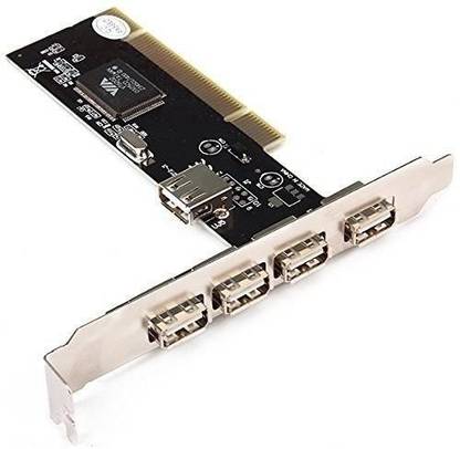 ACUTAS USB 2.0 5 PORT (4+1) PCI HUB CARD HIGH SPEED ADAPTER 480MB For PC Windows COWSDWH10264 Expansion Card