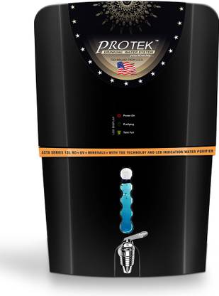 Protek Asta with L.E.D Indicator`s 13 L RO + UV + UF + TDS Water Purifier