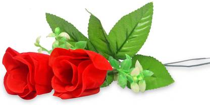 alwaysgift Bold Roses 2 Flowers Multicolor Rose Artificial Flower