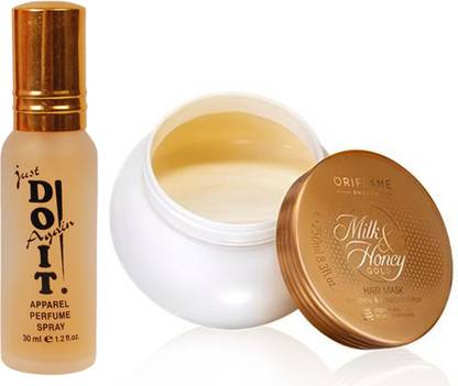 Oriflame Sweden Milk & Honey Gold Hair Mask 250ml (31710) With Just Doit Perfume 30ml