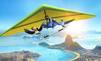 Wall Poster w/rio-movie-blu-rafael-toco-toucan-and-jewel Paper Print