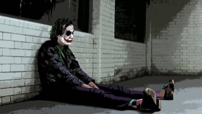 BeLucky art-joker-heath-ledger-actor-knight-dark-month-images-goodwp-movies- Wall Poster Paper Print