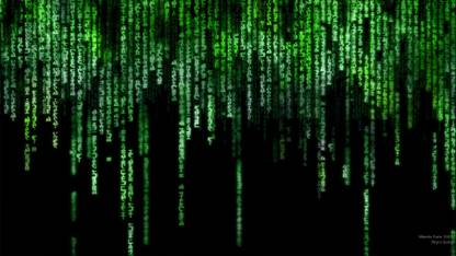 BeLucky -matrix-rain-movies- Wall Poster Paper Print