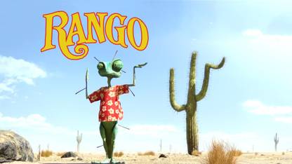 Wall Poster a/johnny-depp-rango-movie-animated-background-images Paper Print