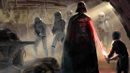 AnanyaDesigns3star-wars-vader-paper-image-red-movie-muslim-click-ass Wall Poster Paper Print
