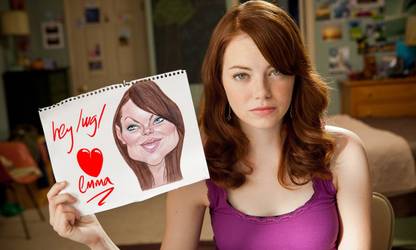 Wall Poster w/emma-stone-easy-a-movie Paper Print