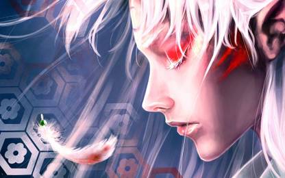 Ananyadesigns Anime angel-pictures-face Wallposter Paper Print