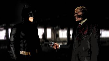movies-batman-the-dark-knight-two-face Wall Poster Paper Print