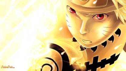 Ananyadesigns Anime anaruto-kyubi-uzumakis Wallposter Paper Print