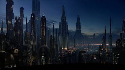 star-wars-movie--imagepages-images-landscape-coruscant Wall Poster Paper Print