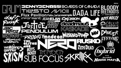 electro-techno-dubstep-nero-skrillex-deadmaud-tiesto Wall Poster Paper Print