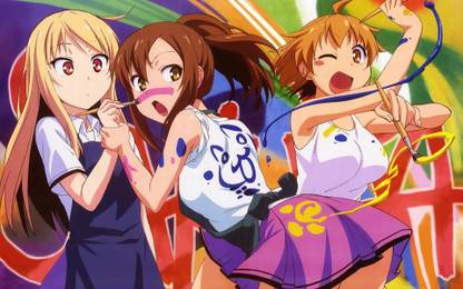 PL Anime sakurasou-no-pet-na-kanojo-shiina-mashiro-aoyama-nanami-kamiigusa-misaki Wall Poster 19*13 inches Matte Finish Paper Print