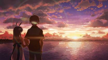 Athahdesigns Anime watch-coupleWallpaper Paper Print