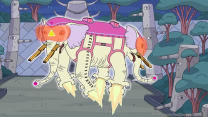 Wall Poster a/adventures-backgrounds-elephant-terminator Paper Print