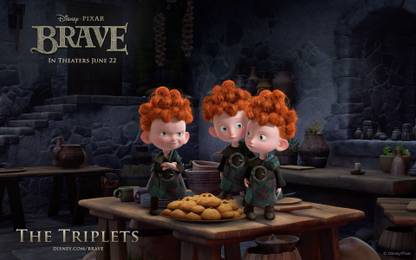 Aabhaas triplets-animation-movie-brave-animated- Wall Poster Paper Print