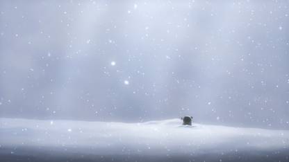 Ananyadesigns Anime hallway--snow-scene-snowy Wallposter Paper Print