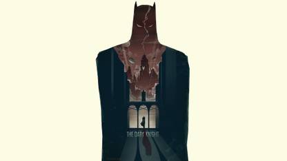Wall Poster -batman-bruce-wayne-christian-bale-fan-art-heath-ledger-the-dark-knight-the-joker Paper Print