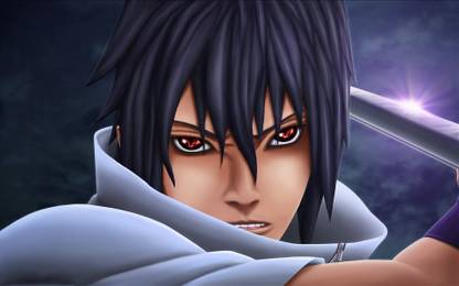 PL Anime sasuke-guy-red-eyes-cool-uchiha Wall Poster 19*13 inches Matte Finish Paper Print