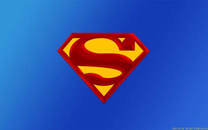 PL logo-superman--blue-images-movies Wall Poster 19*13 inches Matte Finish Paper Print