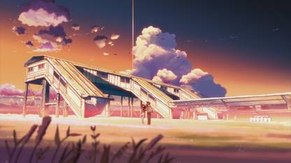 PL Anime clouds-makoto-shinkai-the-place-promised-in-our-early-days Wall Poster 19*13 inches Matte Finish Paper Print
